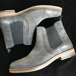 CREVO Distressed Denham Suede Charcoal Pull on Paddock Boot Sz 10